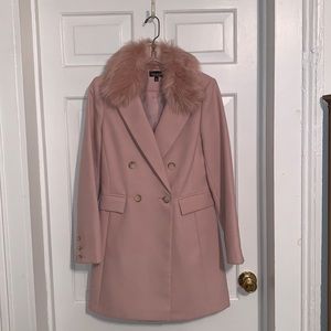 Topshop pink peacoat